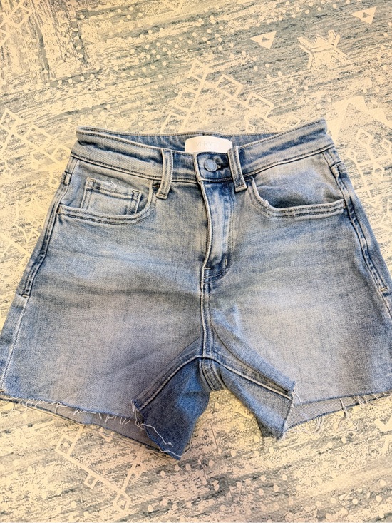 Vervet Pants - Vervet Blue Denim Jean Shorts with Raw Hem
